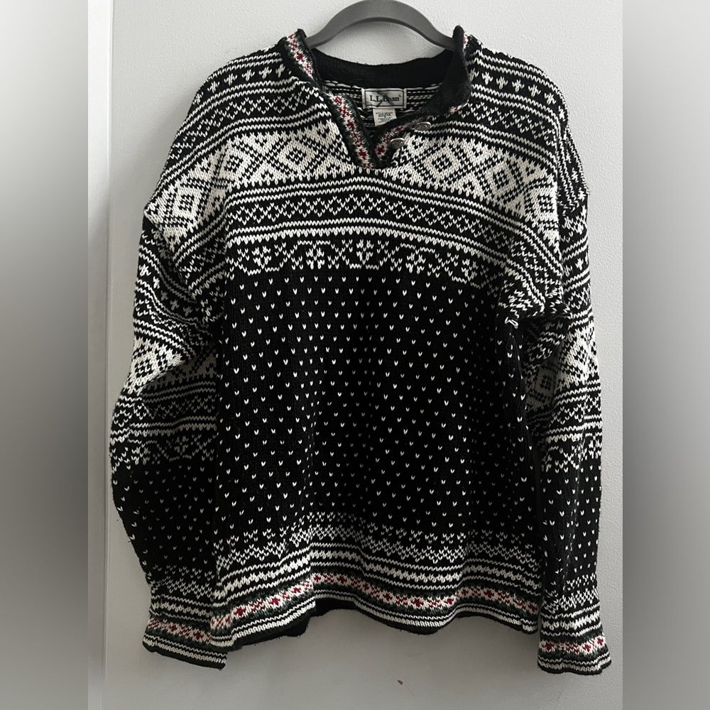 Vintage LL Bean oversized Fair Isle sweater
